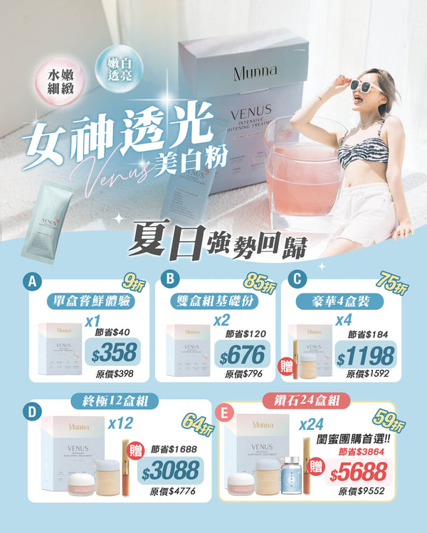 Venus Intensive Whitening treatment 女神透光美白粉 COME BACK 