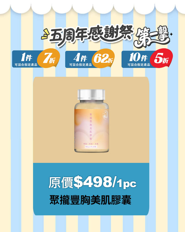 【再度發育神器】聚攏豐胸美肌膠囊 (到期日: 2026/3/1)